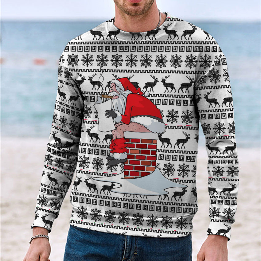 Wholesale Christmas Printed Long Sleeve Sweatshirt Crew Neck Sweatshirt
